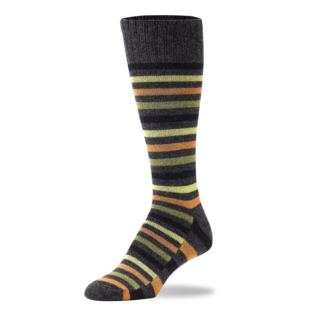 HUE X Aaron Potts Multistripe Wool Blend Crew Sock